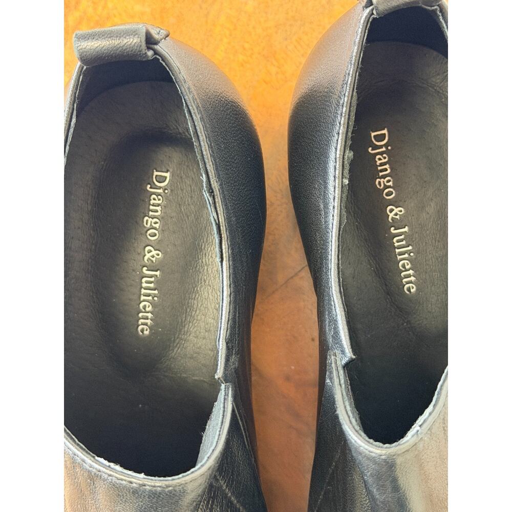 NIB Django & Juliette Black Leather Chunky Heel Loafer EU Size 43 #0371 - Picture 7 of 8